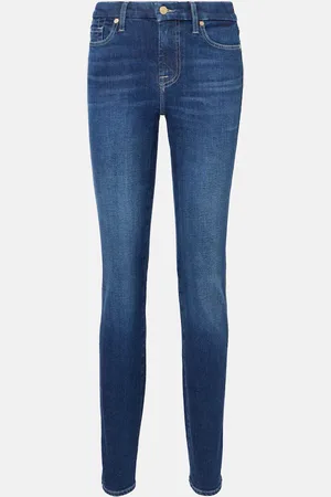 7 for all Mankind High-Rise Straight Jeans Kimmie