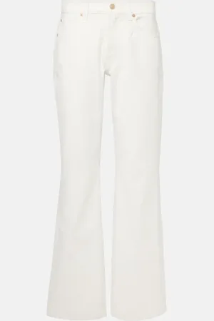7 for all Mankind Gerade Hose Tess aus Baumwolle und Hanf