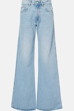 COPERNI Wide-Leg Jeans mit Leder
