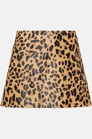 Alaïa Alaïa Bedruckter Minirock aus Kalbshaar