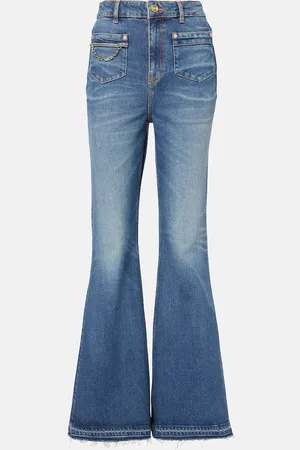 Ganni High-Rise Flared Jeans Blue Future Goddi