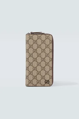 Gucci Portemonnaie GG aus Canvas mit Leder