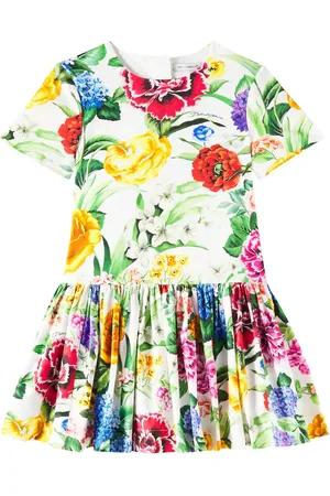 Dolce & Gabbana Bedrucktes Kleid aus Baumwollpopeline