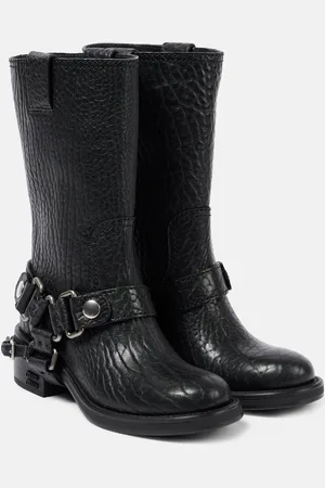 Miu Miu Bikerstiefel Moto aus Leder
