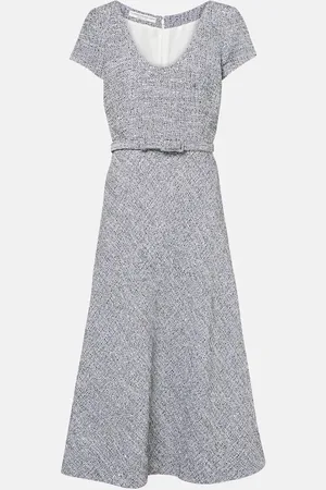 Alessandra Rich Midikleid aus Tweed mit Pailletten