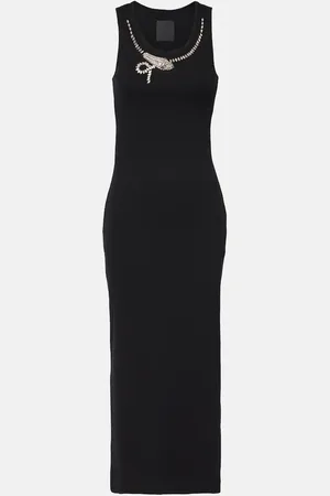 Givenchy Maxikleid aus Baumwoll-Jersey mit Kristallen
