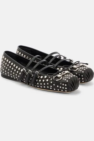 Gucci Verzierte Ballerinas Horsebit aus Leder