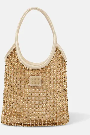 Miu Miu Tote Ivy Medium mit Kristallen