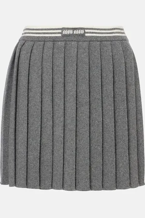 Miu Miu Minirock aus Kaschmir und Wolle