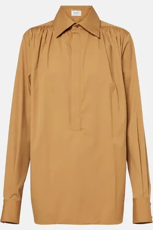Saint Laurent Bluse aus einem Baumwollgemisch