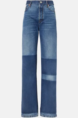 Gucci Mid-Rise Distressed Straight Jeans