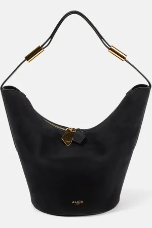 Alaïa Alaïa Schultertasche Small aus Veloursleder