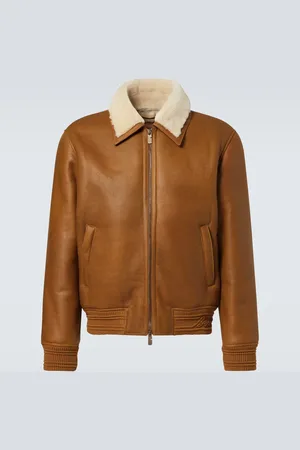 Burberry Bomberjacke aus Leder mit Shearling