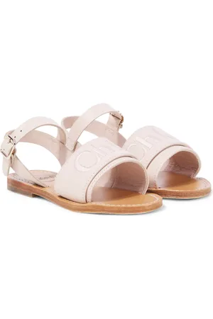 Chloé Chloé Kids Bestickte Sandalen aus Leder