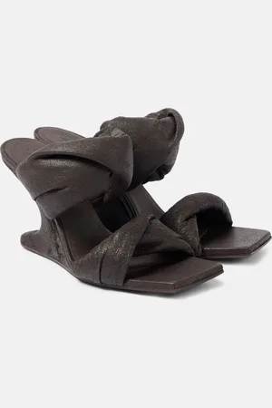 Rick Owens Wedge-Sandalen Twisted Cantilever 80 aus Leder