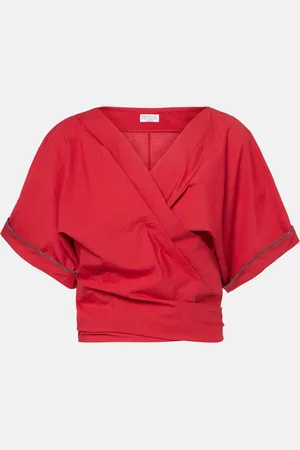 Brunello Cucinelli Bluse aus einem Baumwollgemisch