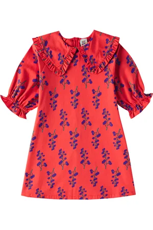 Jelly Mallow Bedrucktes Kleid aus Baumwolle