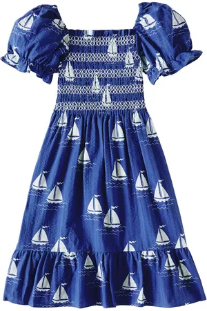 Mini Rodini Kleid Sailing Boats aus Baumwolle