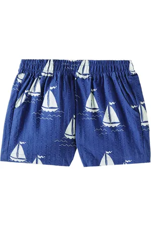 Mini Rodini Bedruckte Shorts Sailing Boats aus Baumwolle