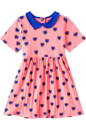 Mini Rodini Kleid Outlined Hearts aus einem Baumwollgemisch