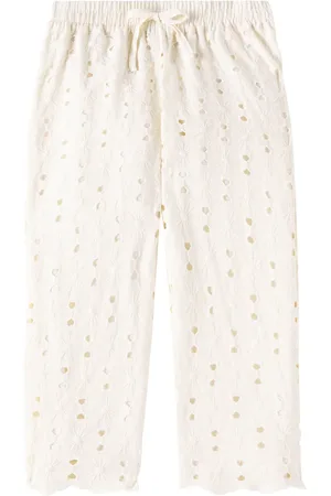 The New Society Bestickte Hose Creta aus einem Baumwollgemisch