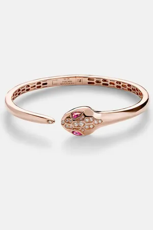 Bvlgari Armreif Serpenti Seduttori aus 18kt Rosé mit Diamanten und Rubellit