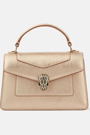 Bvlgari Tote Serpenti Forever Mini aus Metallic-Leder