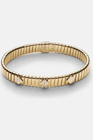 Bvlgari Armreif Tubogas aus 18kt Gelbgold mit Diamanten