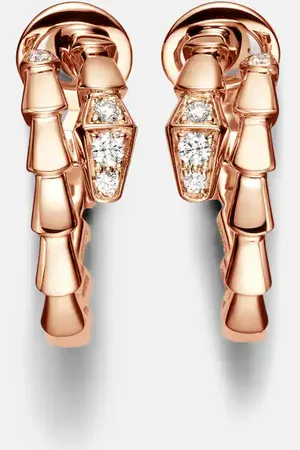 Bvlgari Ohrringe Serpenti Viper aus 18kt Rosé mit Diamanten