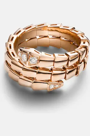 Bvlgari Ring Serpenti Viper aus 18kt Roségold mit Diamanten