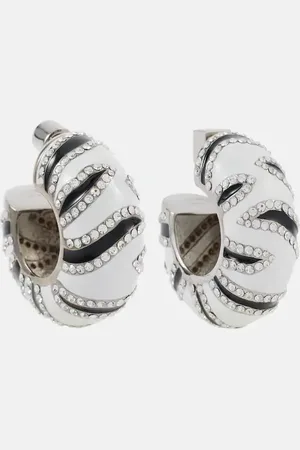 Jacquemus Ohrringe Zebra mit Emaille und Kristallen