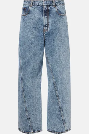 Alaïa Alaïa Low-Rise Wide-Leg Jeans Twisted