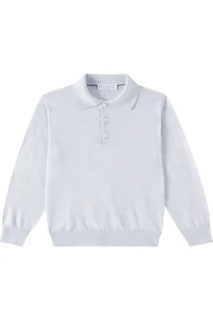 Brunello Cucinelli Polopullover aus Kaschmir, Seide und Leinen