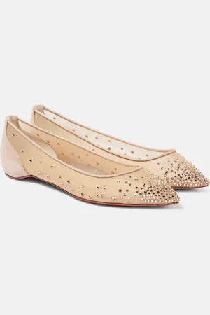 Christian Louboutin Ballerinas Follies Strass aus Mesh