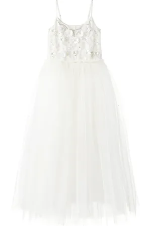 Tutu Du Monde Verziertes Kleid White Lotus aus Tüll