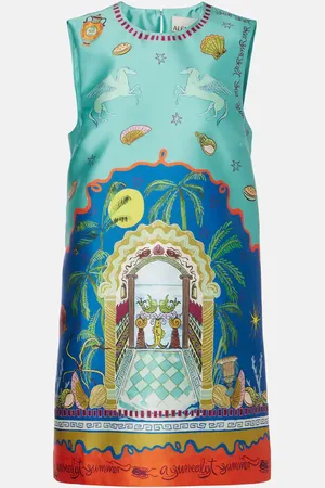 ALÉMAIS Alémais Bedrucktes Minikleid Surrealist Summer