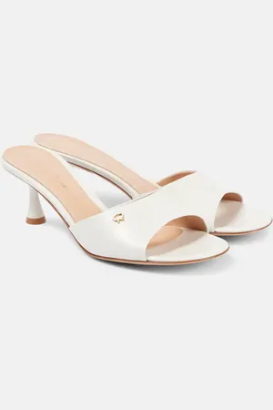 Gianvito Rossi Pantoletten 55 aus Leder