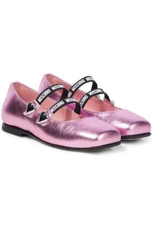 Moschino Ballerinas aus Metallic-Leder