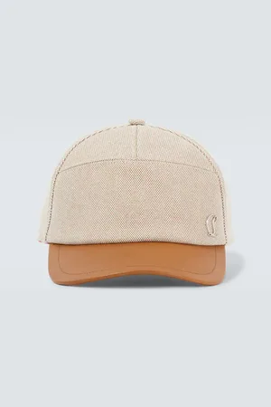 Christian Louboutin Baseballcap aus Baumwolle mit Leder