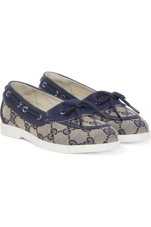 Gucci Segelschuhe GG aus Canvas mit Leder