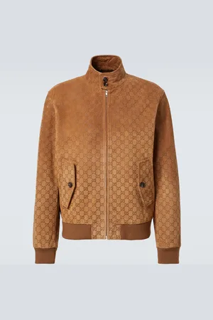 Gucci Blouson GG aus Veloursleder