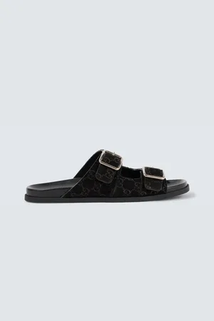 Gucci Sandalen GG aus Veloursleder