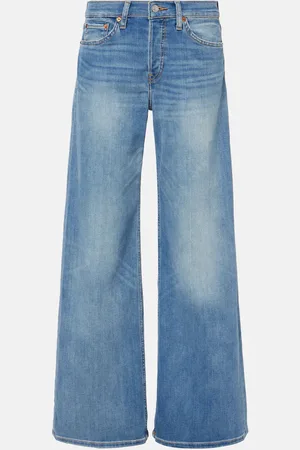 RE/DONE Mid-Rise Wide-Leg Jeans Cotton Stretch