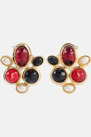 Saint Laurent Verzierte Clip-Ohrringe Cassandre