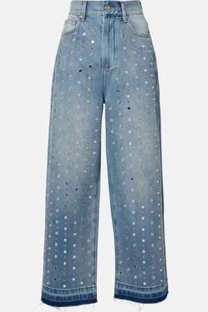 XU ZHI Verzierte Wide-Leg Jeans