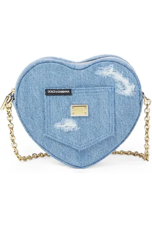 Dolce & Gabbana Tasche Heart aus Denim mit Leder