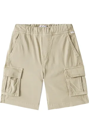 Il gufo Cargo-Shorts aus Baumwoll-Gabardine