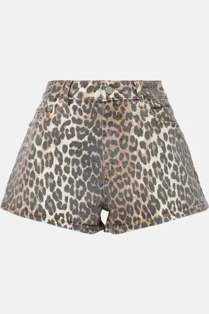 Ganni Bedruckte Jeansshorts