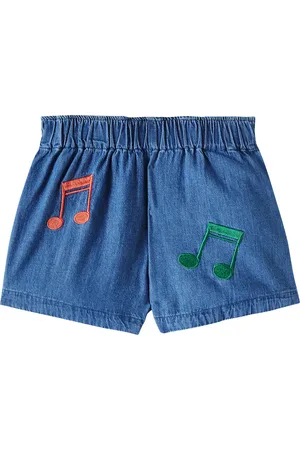 Mini Rodini Bestickte Jeansshorts Note