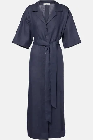 ASCENO Midikleid Larnaca aus Leinen
